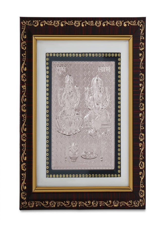 Osasbazaar Pure Silver Ganesh ji Laxmi ji Photo Frame - 99% Purity Certified - Image 1